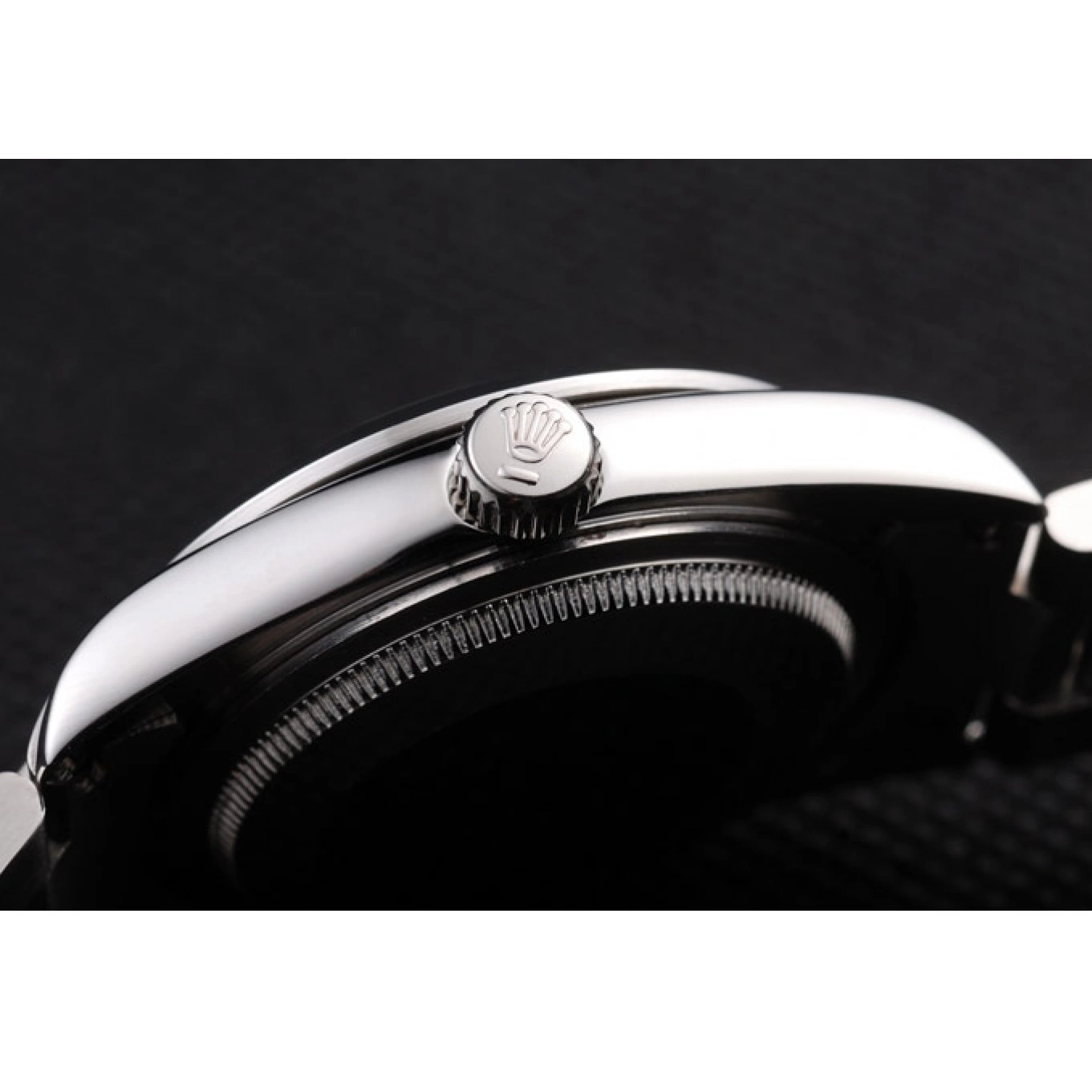 AAA replica watch Stainless Dial Black Steel 98087 Polished Rolex Explorer 0821